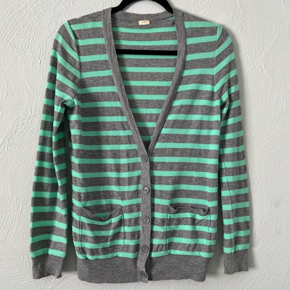 J. Crew Striped Cardigan